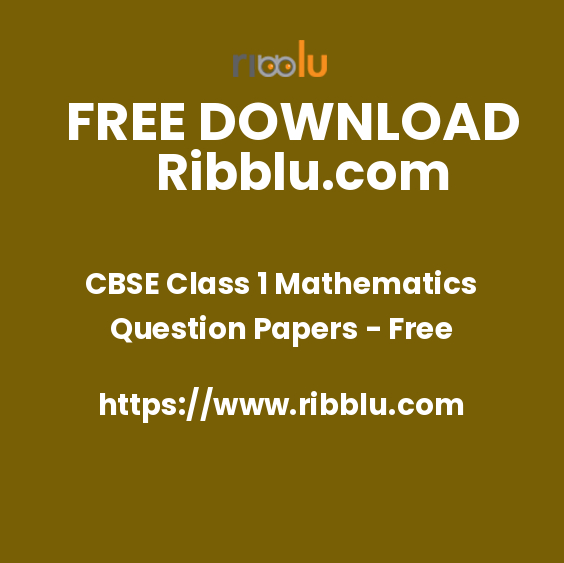 CBSE Class 1 Mathematics Question Papers - Free