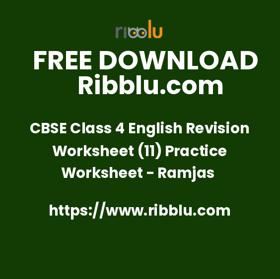 cbse-class-4-english-revision-worksheet-11-practice-worksheet-ramjas